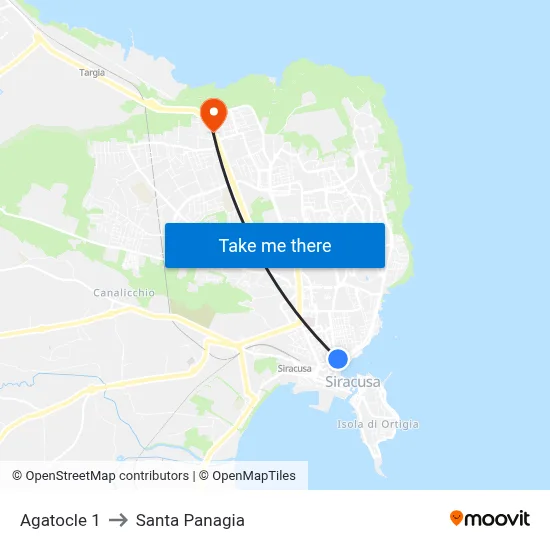 Agathocles 1 to Santa Panagia map