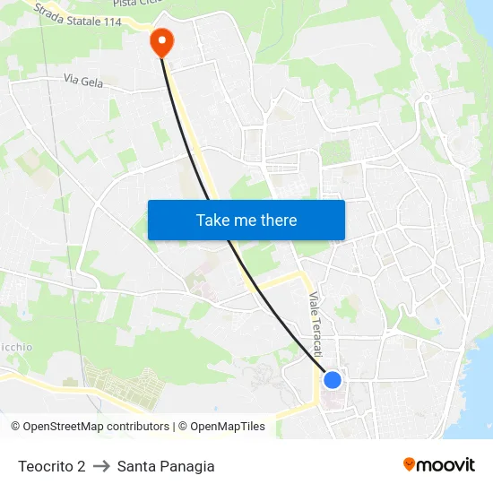 Teocrito 2 to Santa Panagia map