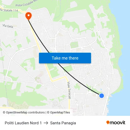 Politi Laudien North 1 to Santa Panagia map