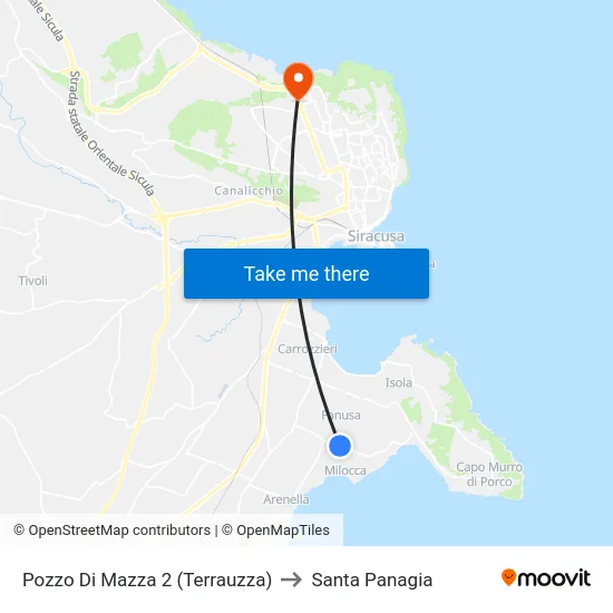 Pozzo Di Mazza 2 (Terrauzza) to Santa Panagia map