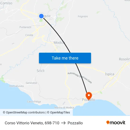 Corso Vittorio Veneto, 698-710 to Pozzallo map