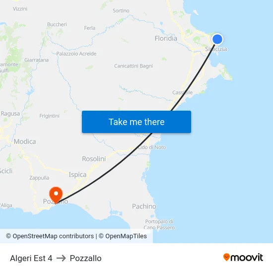 Algeri Est 4 to Pozzallo map