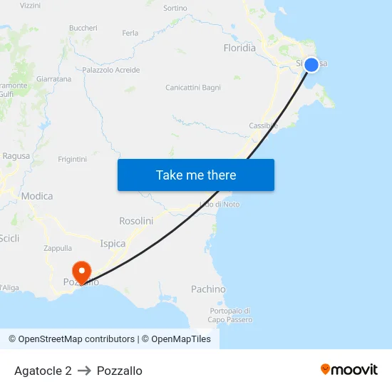 Agatocle 2 to Pozzallo map