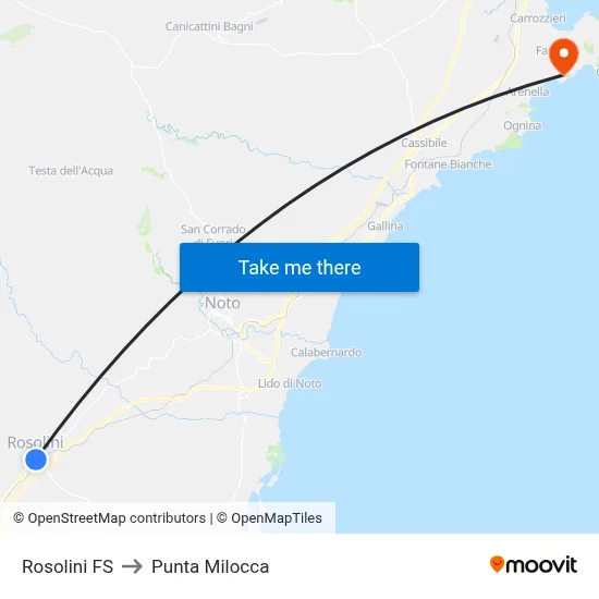 Rosolini FS to Milocca Point map