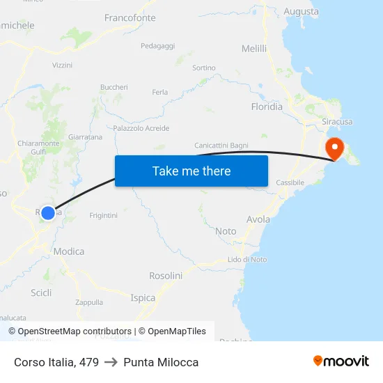 Corso Italia, 479 to Punta Milocca map