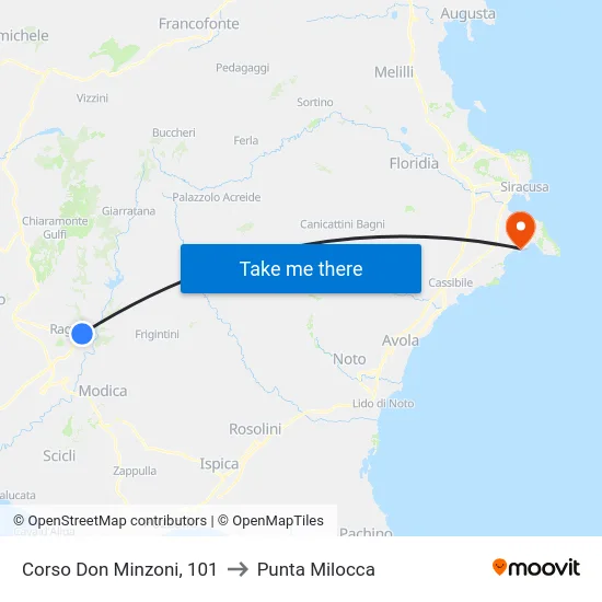 Corso Don Minzoni, 101 to Punta Milocca map