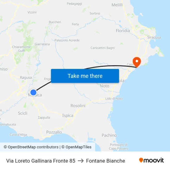 Via Loreto Gallinara Front 85 to White Fountains map