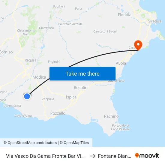 Via Vasco Da Gama Opposite Vindigni Bar to White Fountains map