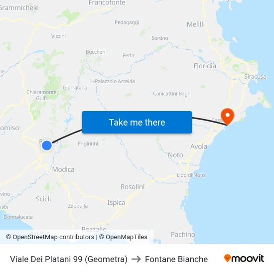Viale Dei Platani 99 (Surveyor) to White Fountains map