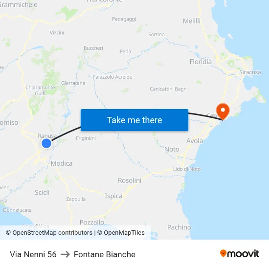 56 Nenni Street to White Fountains map
