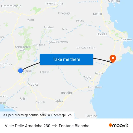 Americas Avenue 230 to White Fountains map