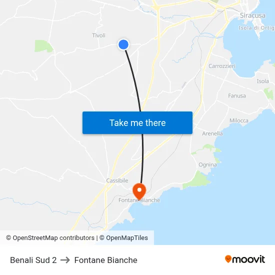 South Benali 2 to White Fountains map