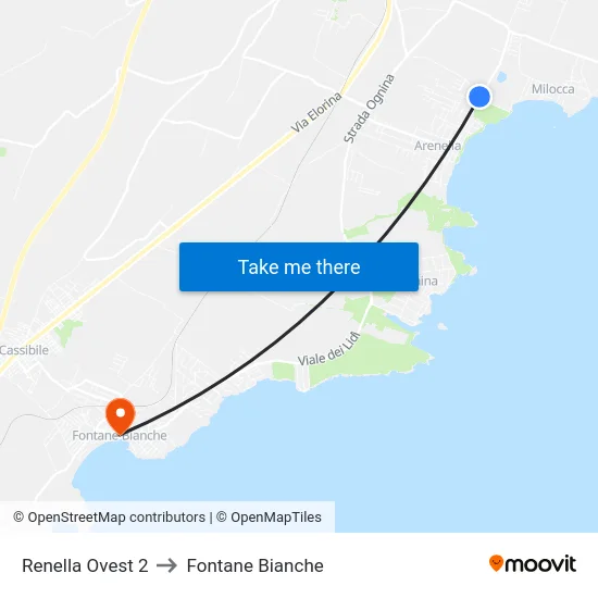 West Renella 2 to White Fountains map
