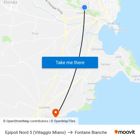 North Epipoli 5 (Miano Village) to White Fountains map