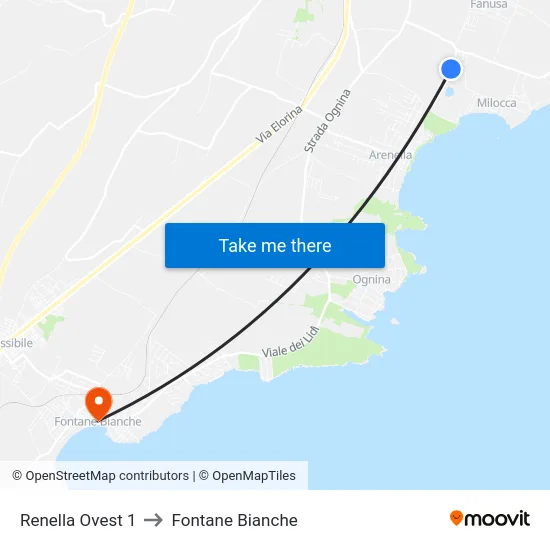 West Renella 1 to White Fountains map