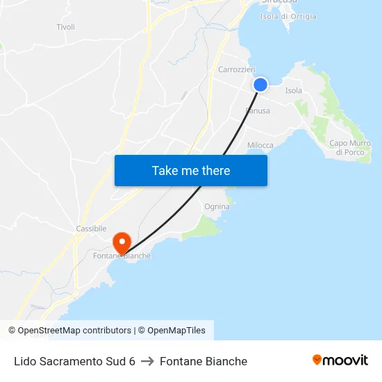 Lido Sacramento South 6 to White Fountains map