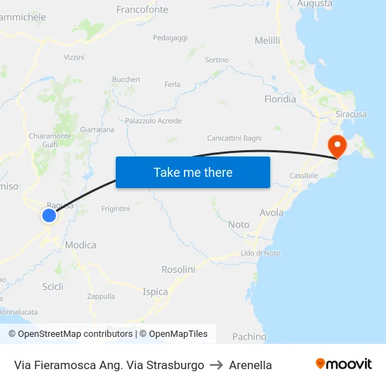 Via Fieramosca Ang. Via Strasburgo to Arenella map