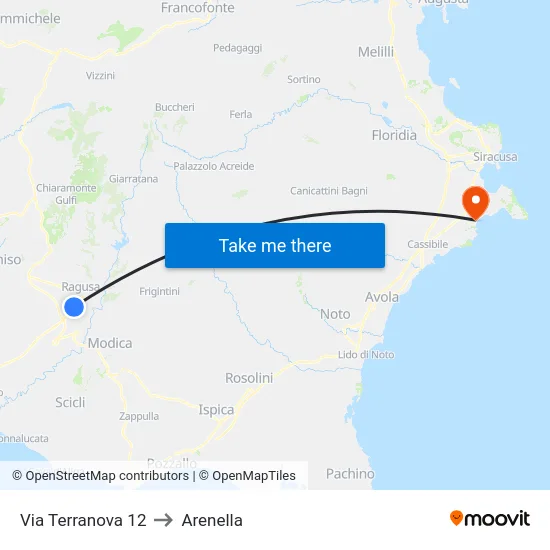 Via Terranova 12 to Arenella map