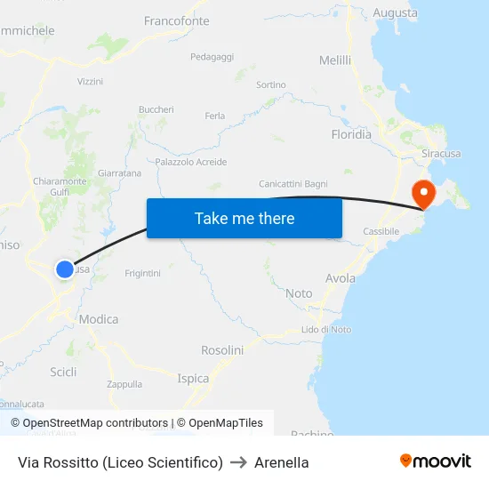 Via Rossitto (Liceo Scientifico) to Arenella map