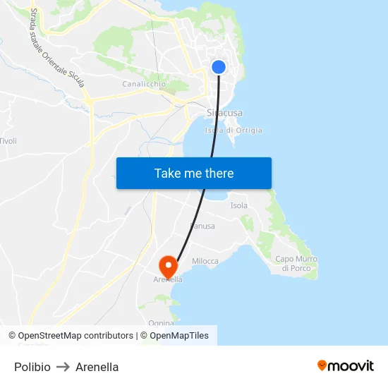Polibio to Arenella map