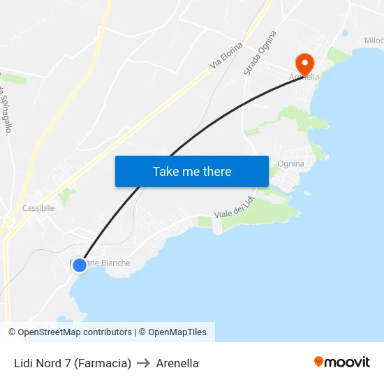 Lidi Nord 7 (Farmacia) to Arenella map