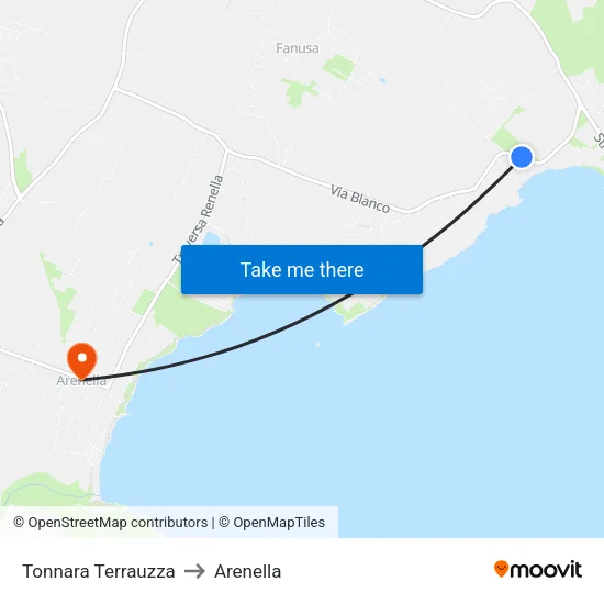 Tonnara Terrauzza to Arenella map