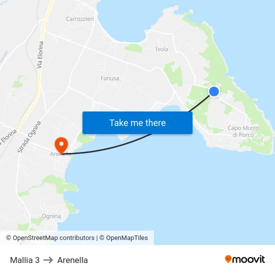Mallia 3 to Arenella map