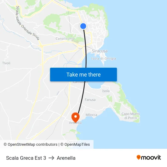 Scala Greca Est 3 to Arenella map