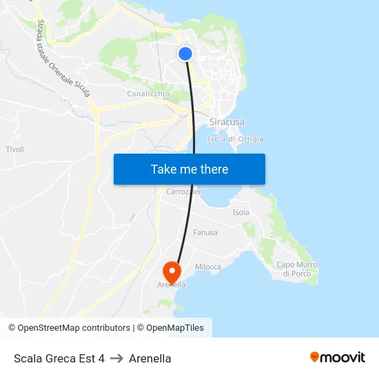 Scala Greca Est 4 to Arenella map