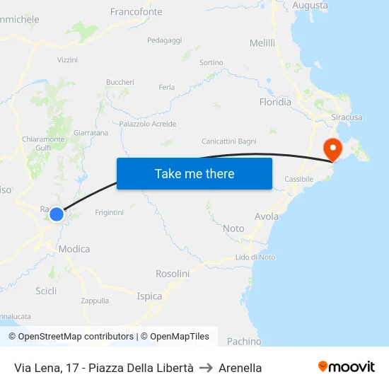 Via Lena, 17 - Piazza Della Libertà to Arenella map