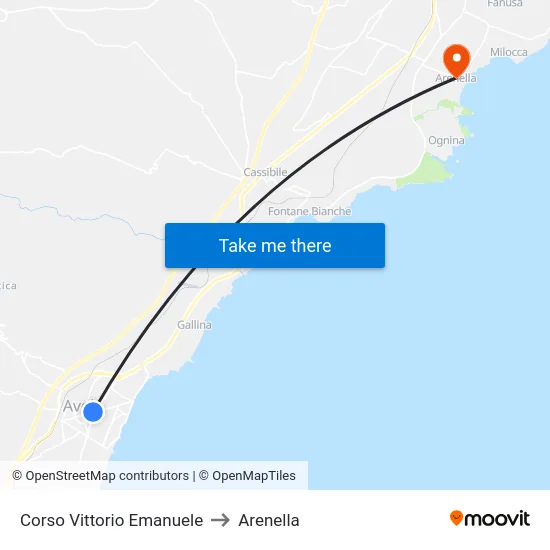 Corso Vittorio Emanuele to Arenella map