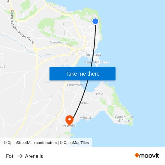 Foti to Arenella map