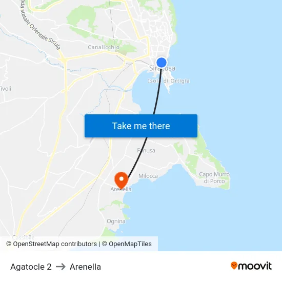Agatocle 2 to Arenella map