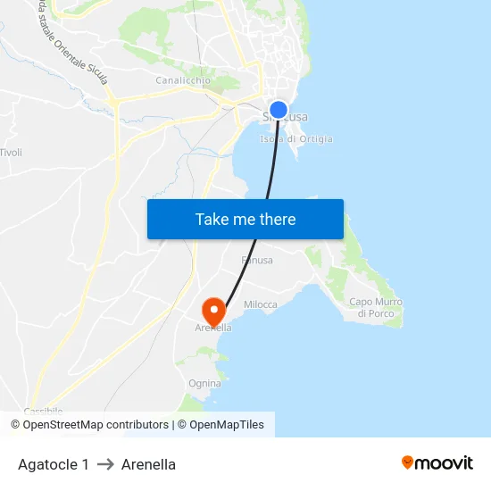 Agatocle 1 to Arenella map