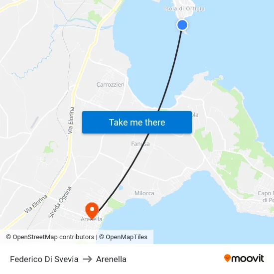 Frederick II of Swabia to Arenella map