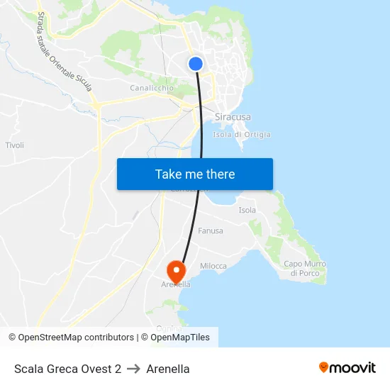 Scala Greca Ovest 2 to Arenella map
