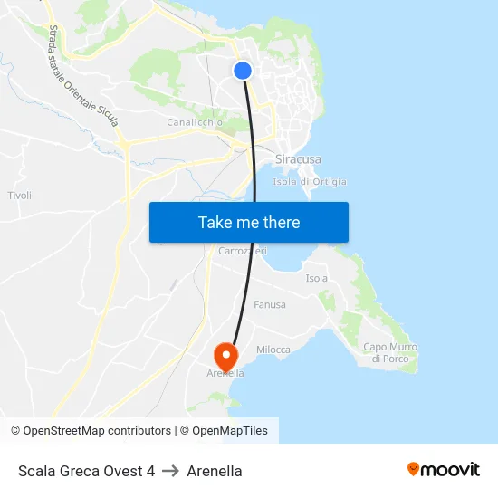 Scala Greca Ovest 4 to Arenella map