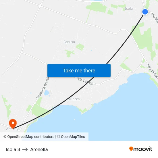 Isola 3 to Arenella map