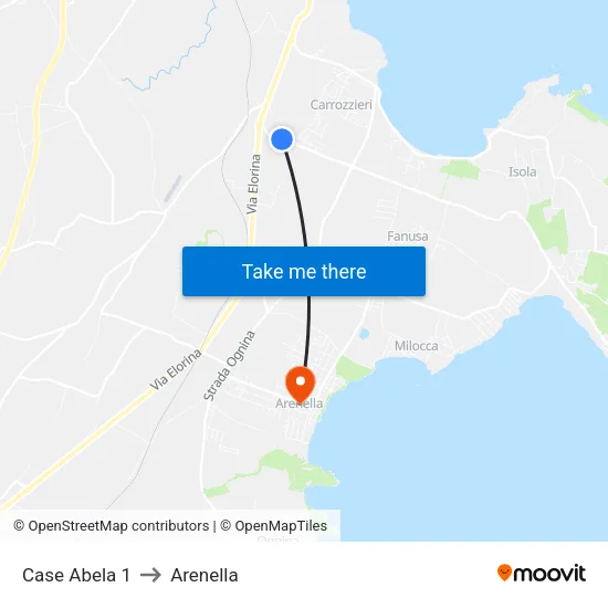 Case Abela 1 to Arenella map