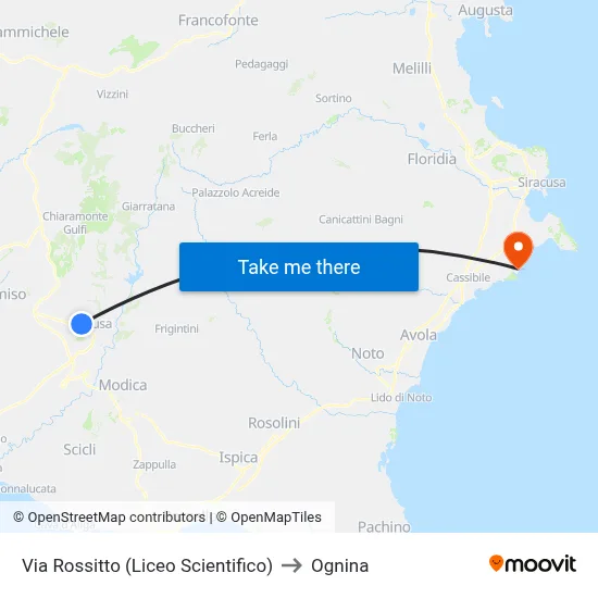 Rossitto Street (Science High School) to Ognina map