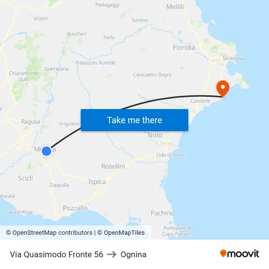 Quasimodo Street Opposite 56 to Ognina map