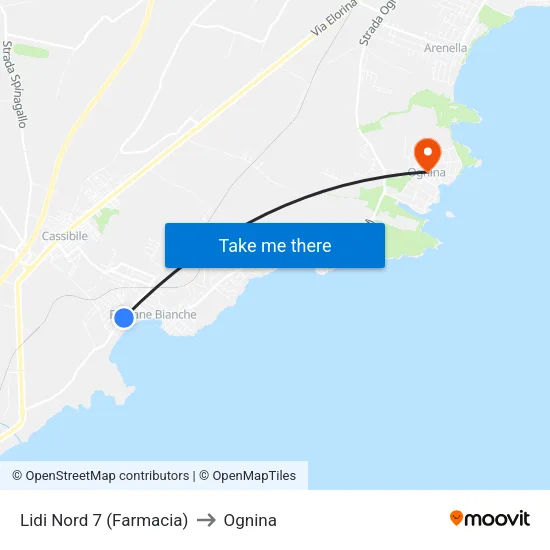North Beaches 7 (Pharmacy) to Ognina map