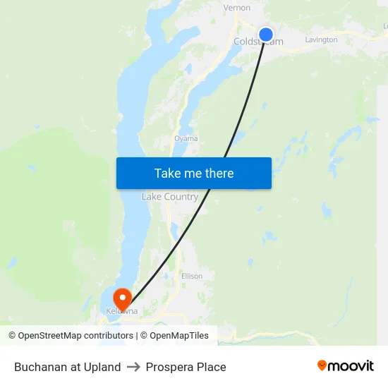 Buchanan at Upland to Prospera Place map
