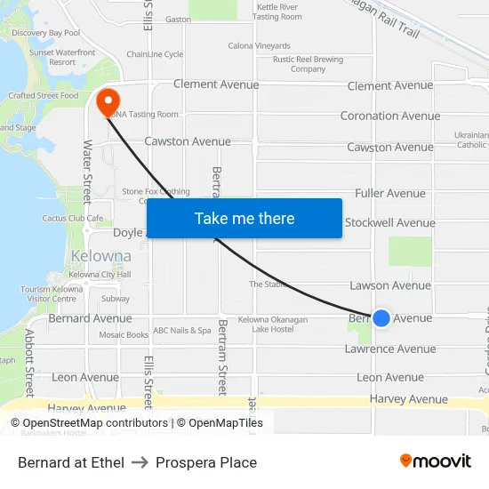 Bernard at Ethel to Prospera Place map