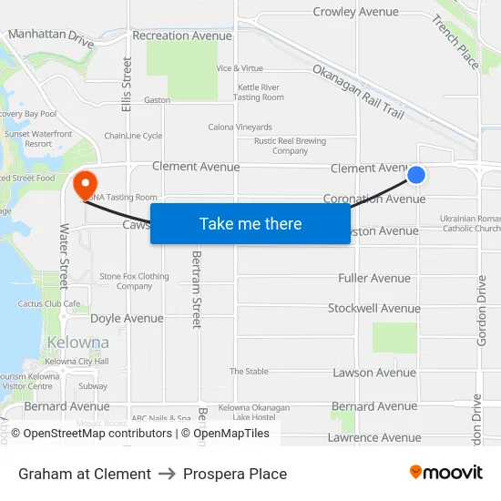 Graham at Clement to Prospera Place map