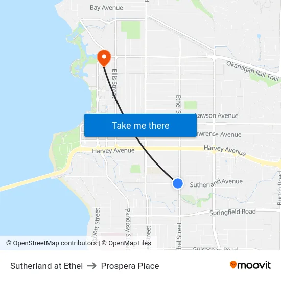 Sutherland at Ethel to Prospera Place map