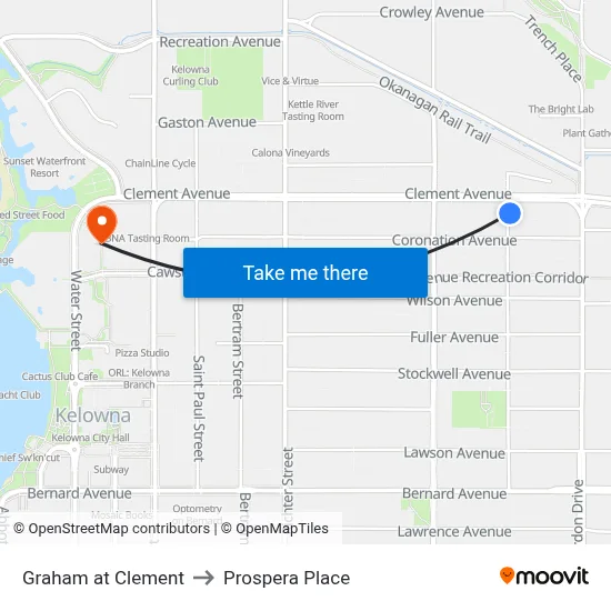 Graham at Clement to Prospera Place map