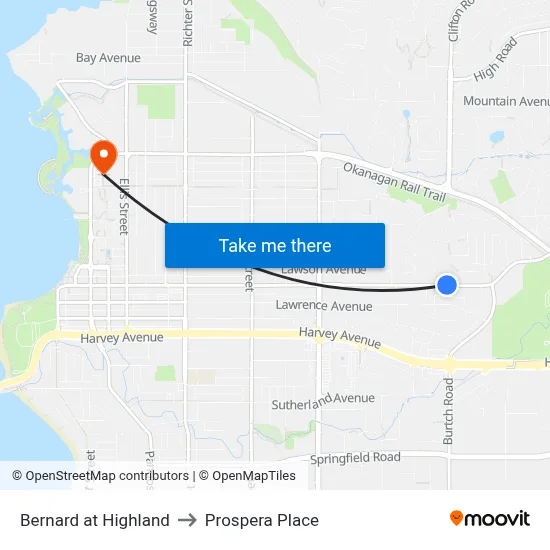 Bernard at Highland to Prospera Place map