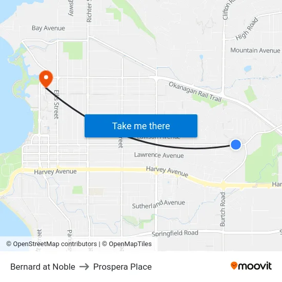 Bernard at Noble to Prospera Place map
