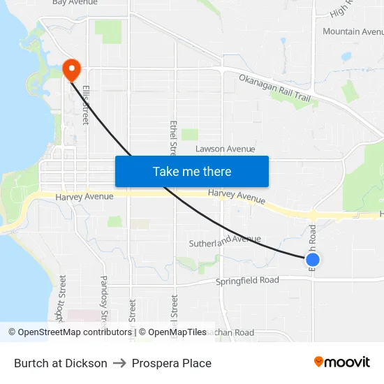 Burtch at Dickson to Prospera Place map